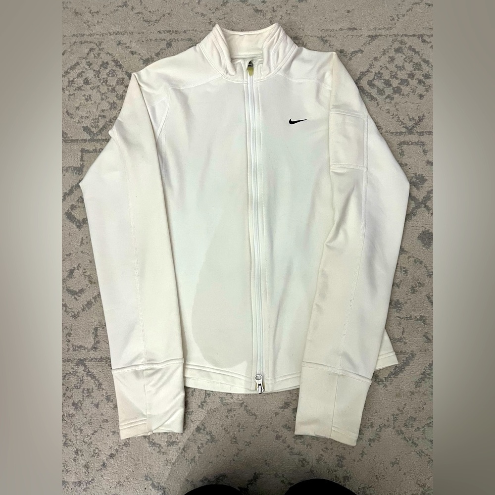 Nike running jacket, size small, white